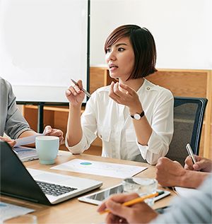 Asian professional woman providing tips for applying for an additional delivery method